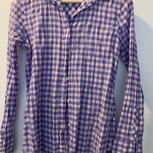 Classic-fit shirt in crinkle gingham - Size 0
